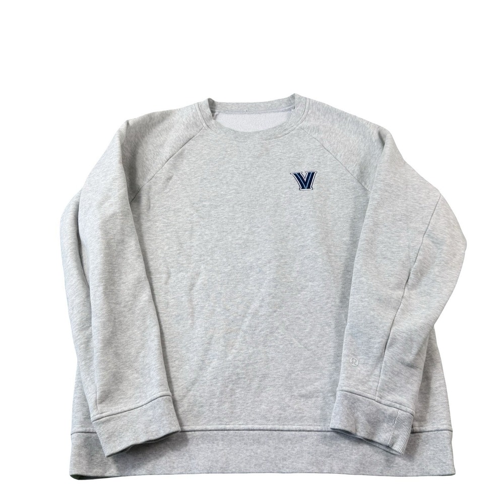Lululemon X Villanova Gray Mens Crewneck Long Sleeve Sweater Size Medium